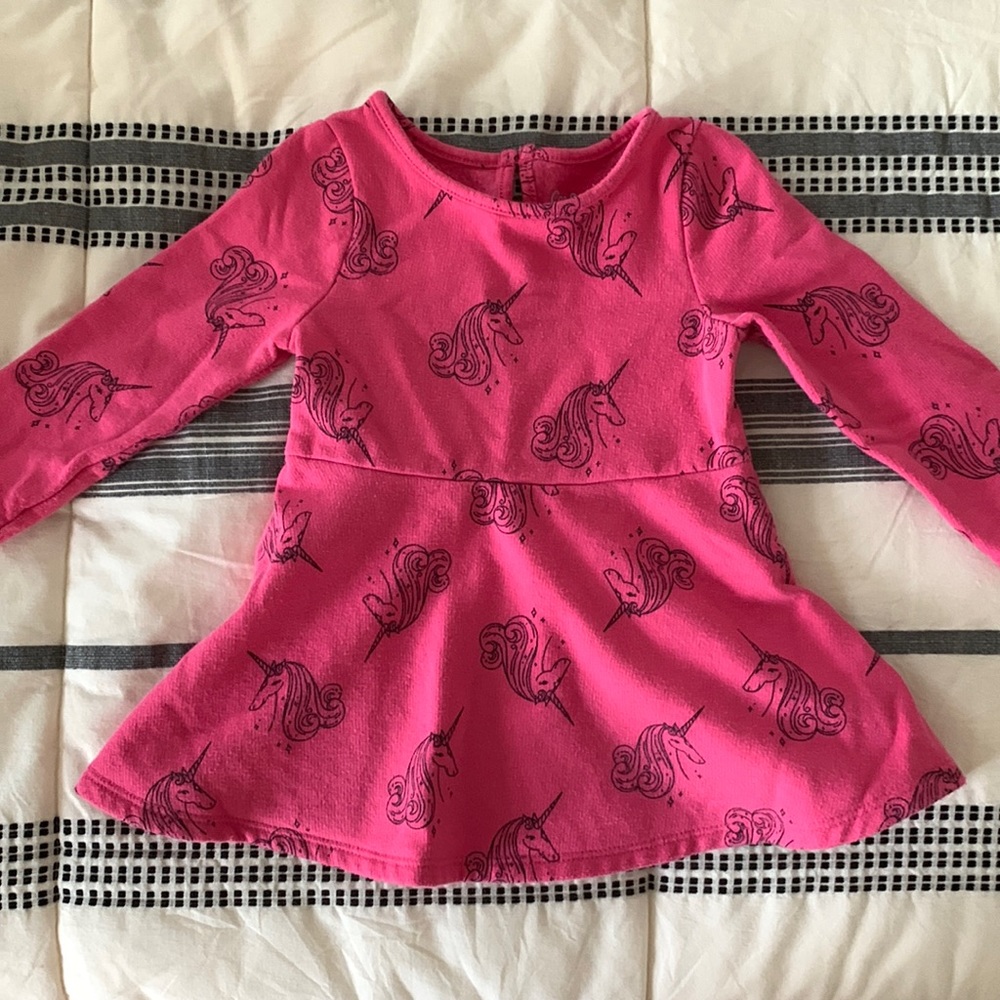 Warm long sleeve unicorn skater dress